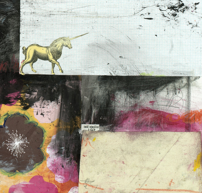 colorful abstract mixed media art prints. colorful unicorn art