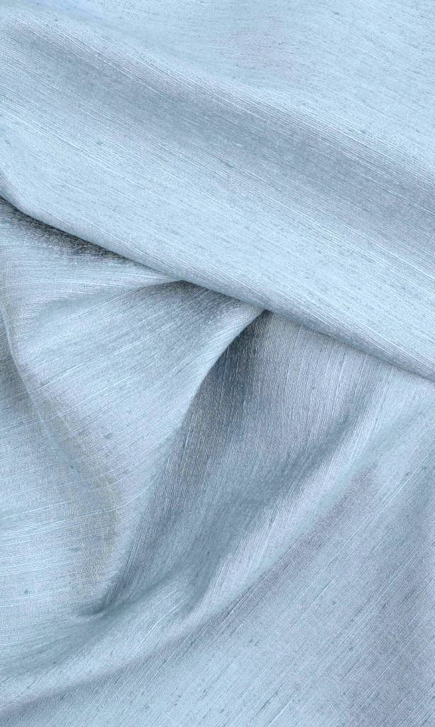 Silk Blend Curtains (Light Blue)