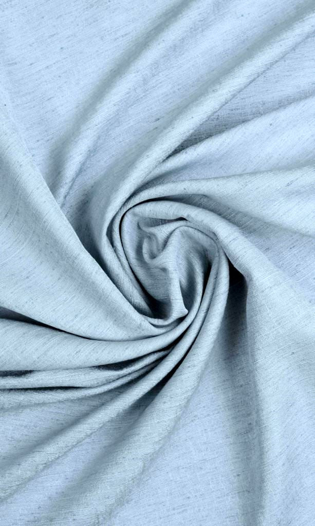 Silk Blend Curtains for Living, Bedroom, Kitchen, Bathroom (Light Blue)