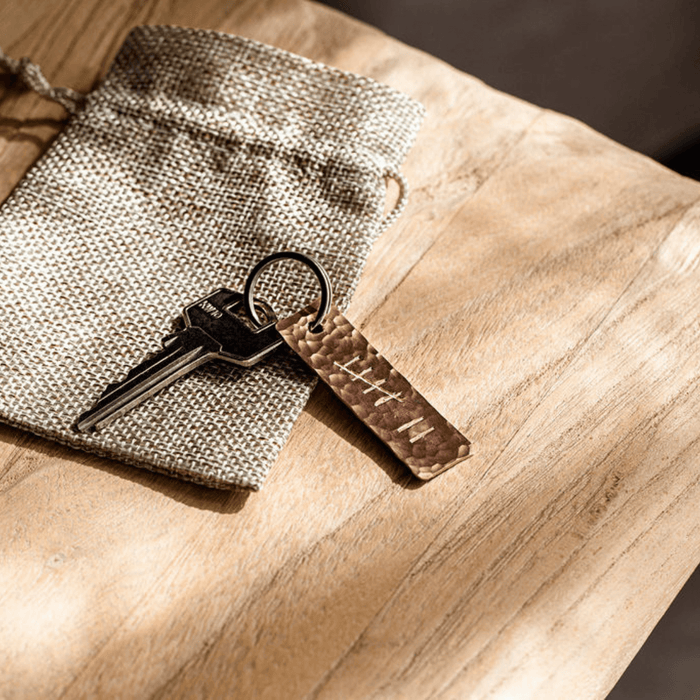 Copper Anniversary Tally Keyring