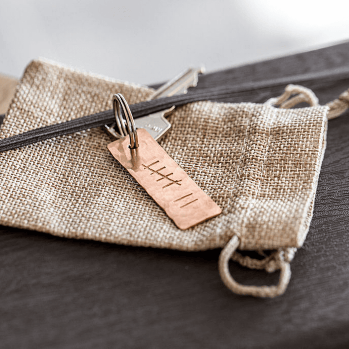 Copper Anniversary Tally Keyring