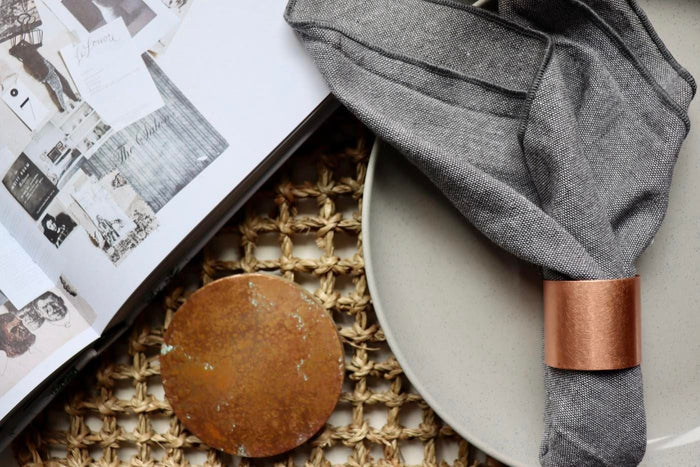 Copper Napkin Ring Holder