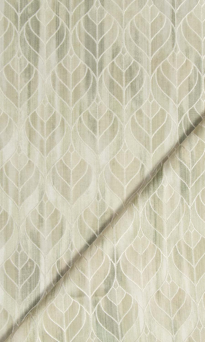 Petal Patterned Drapery (Soft Green) Extra Long Short Wide
