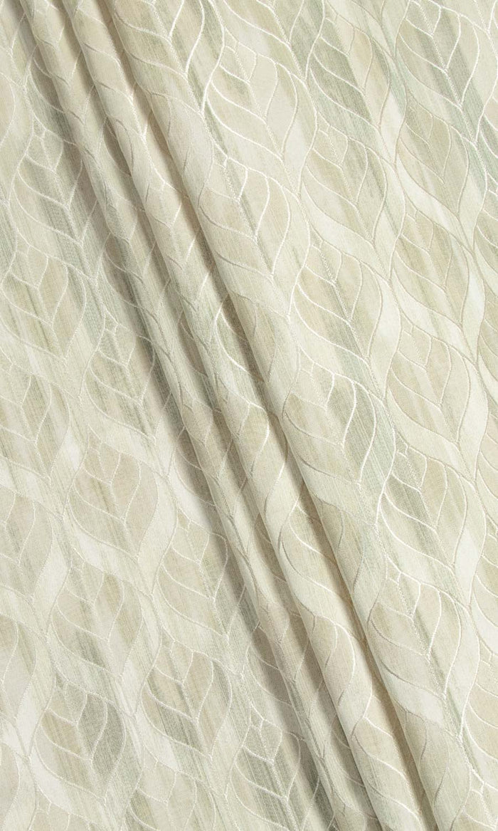 Petal Patterned Curtains / Drapes / Window Drapery Panels (Soft Green)