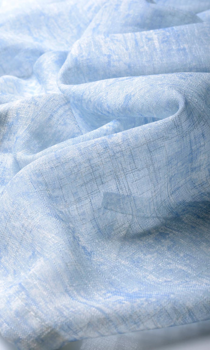 Sheer Pinch Pleat, Rod Pocket, Eyelet Curtains (Blue)