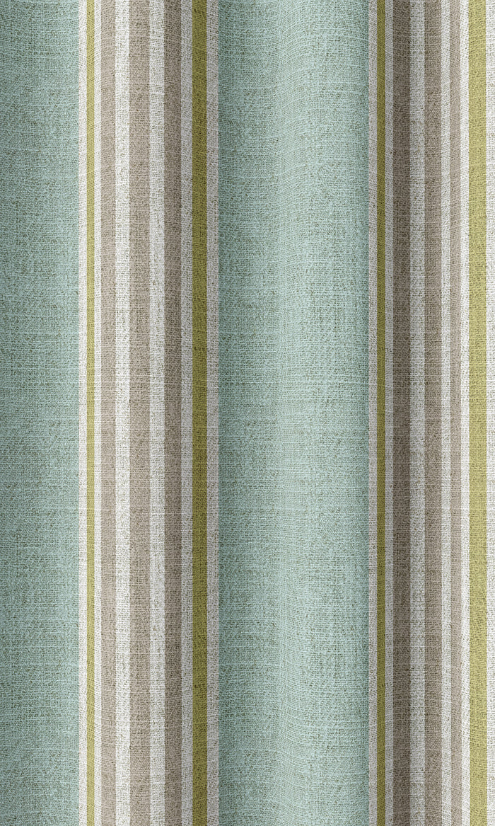 Striped Drapery (Turquoise Blue/ Green)