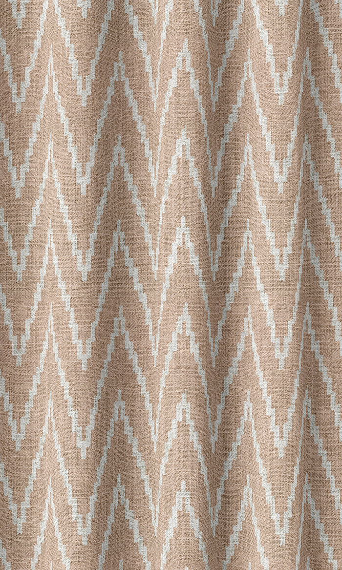Chevron Print Drapes (Blush Pink/ White)