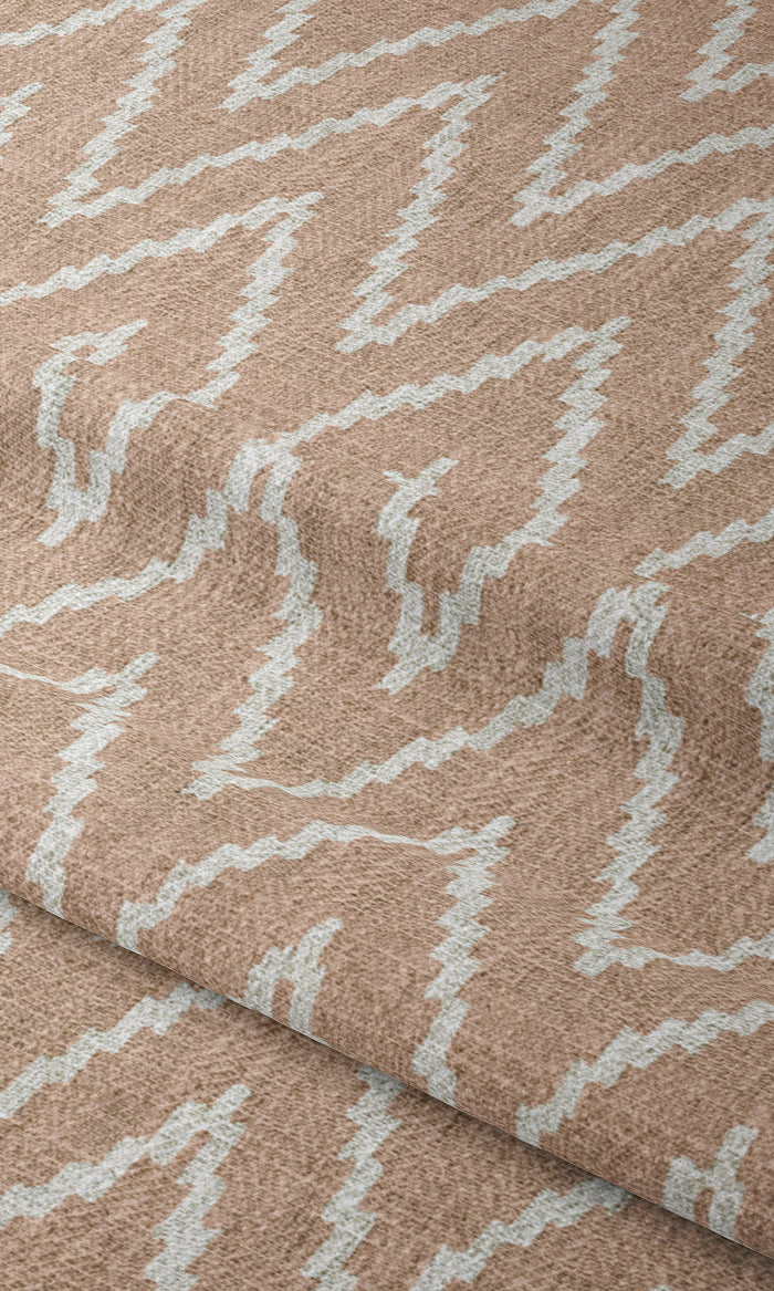 Chevron Print Drapes for Living, Bedroom, Kitchen, Bathroom (Blush Pink/ White)