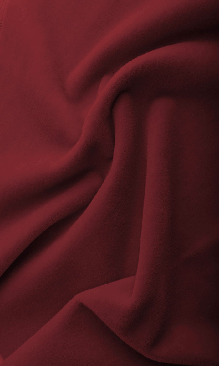 Velvet Pinch Pleat, Rod Pocket, Eyelet Curtains (Burgundy Red)