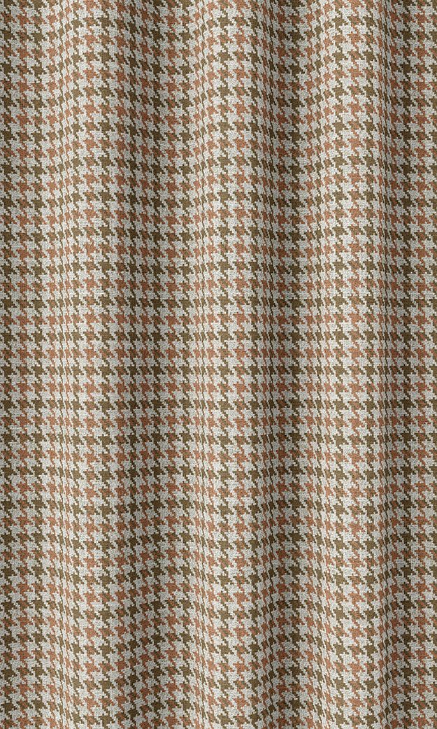 Houndstooth Drapes (Orange & Green)