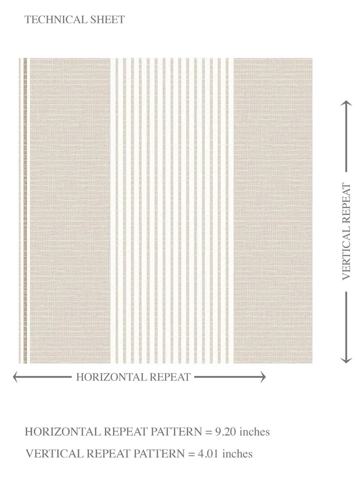 Neutral Geometric Striped Kids Room Wallpaper (Beige/ Greige/ Warm Grey)
