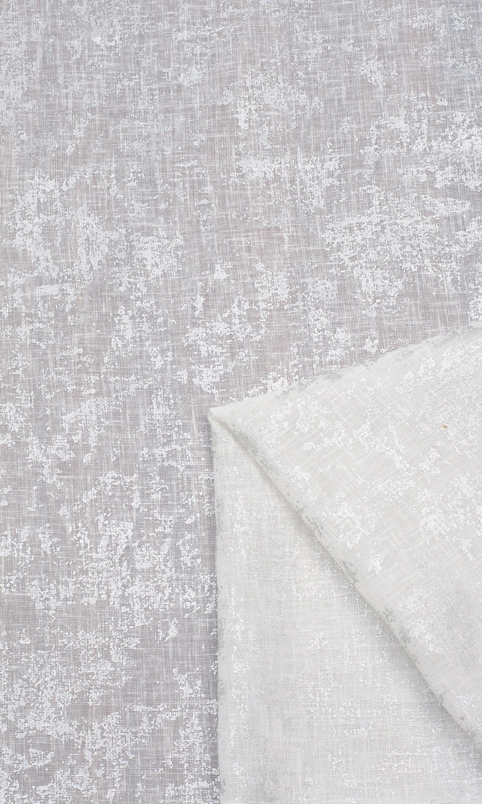Metallic Accent Semi-Sheer Drapes (White) Extra Long Short Wide