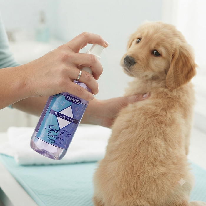 Davis Plum Blossom Pet Cologne Spray Grooming for Dogs & Cats 8 oz.