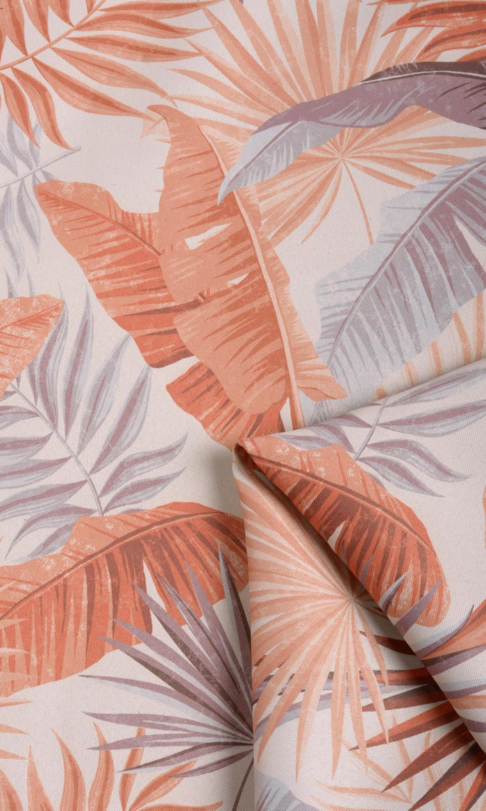 Botanical Floral Curtains (Burnt Orange) Extra Long Short Wide