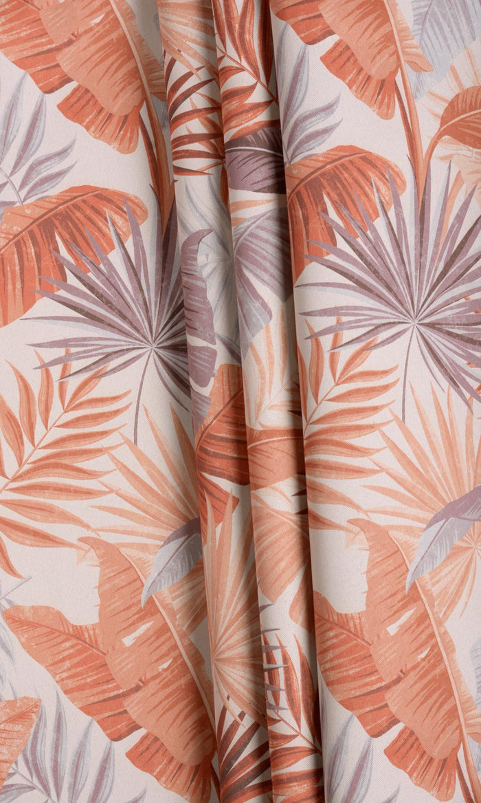 Botanical Floral Curtains / Drapes / Window Drapery Panels (Burnt Orange)