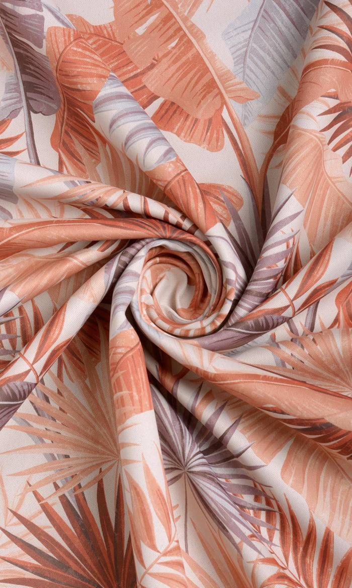 Botanical Floral Made-to-Measure Curtains (Burnt Orange)