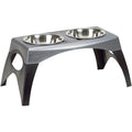 Dog Bergan Elevated Pet Feeder Large Stainless Steel Double Bowls Adjustable Legs