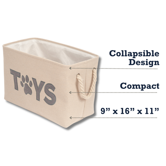 Dog Country Living Foldable Fabric Toy Storage Bin - Convenient Organizer Pet Accessories