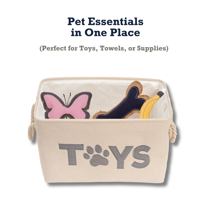 Dog Country Living Foldable Fabric Toy Storage Bin - Convenient Organizer Pet Accessories