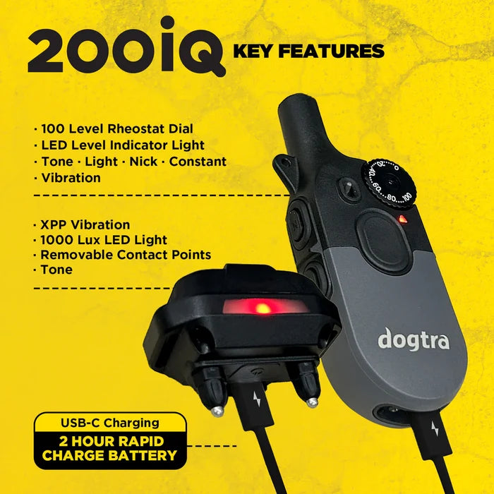 Dogtra 1/2 Mile 1 Dog Compact Remote Trainer 200iq E-collar