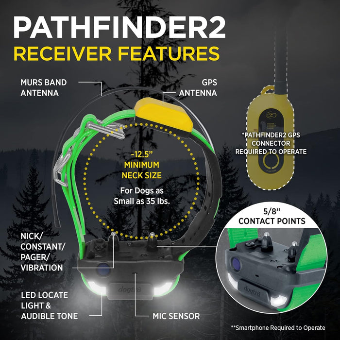 Dogtra Pathfinder2 GPS Dog Tracker & Training Collar Green