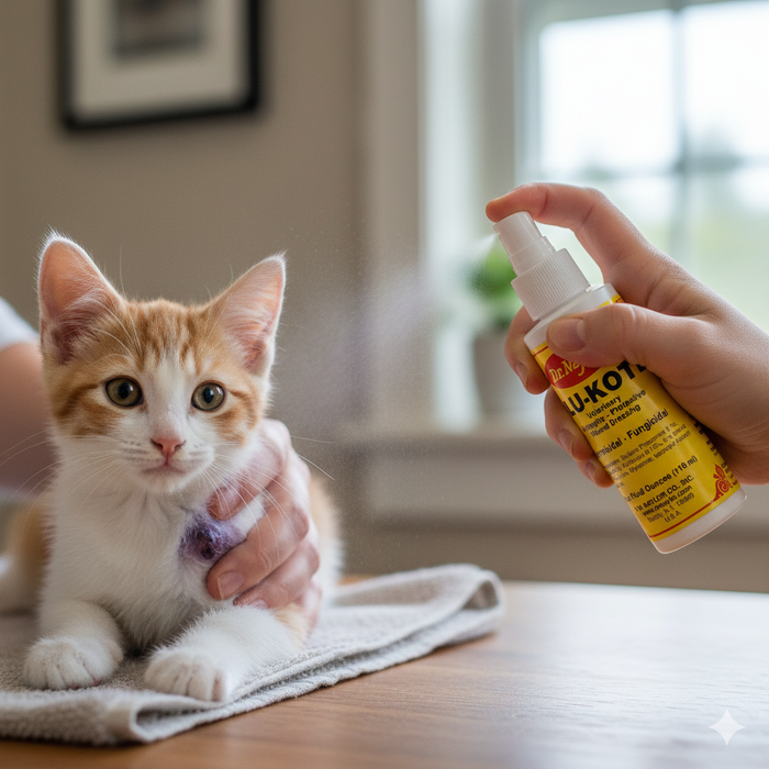 Dr. Naylor Blu-Kote 4 oz Pump Spray – Animal Skin Care & Grooming Support