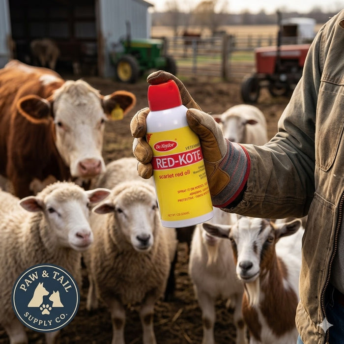 Dr. Naylor Red-Kote Veterinary Antiseptic Aerosol for Horses Livestock 5 oz.