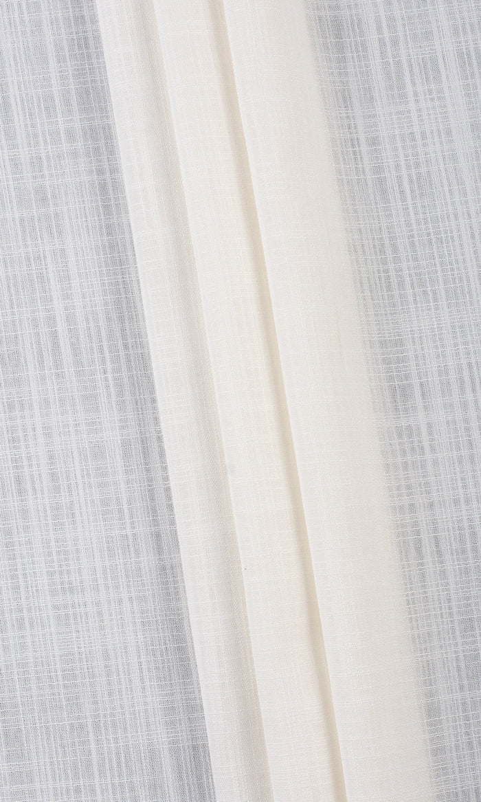 Linen-Texture Semi-Sheer Curtains / Drapes / Window Drapery Panels (Off-White)