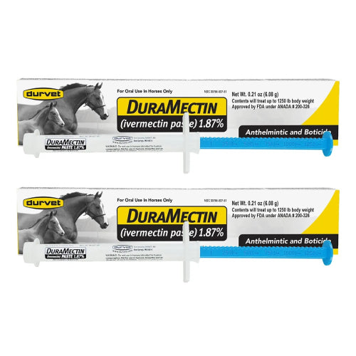 Durvet Duramectin Ivermectin Paste 1.87% Horse Dewormer 6.08g