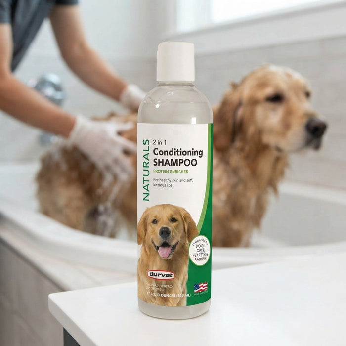 Durvet Naturals 2-in-1 Conditioning Shampoo for Pets 17 oz.