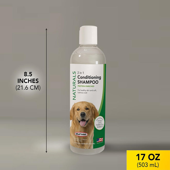 Durvet Naturals 2-in-1 Conditioning Shampoo for Pets 17 oz.