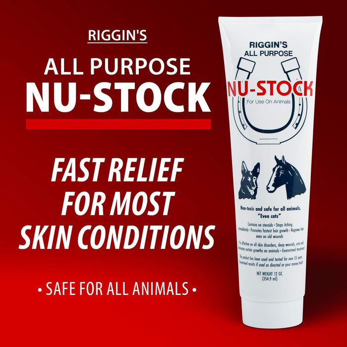 Durvet Nu-Stock Wound Cream Mange Ringworm Cuts Animals 12oz. 3-Pack