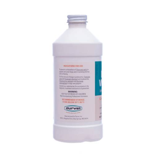 Durvet Pyrantel Pamoate Liquid Wormer Dog Hookworm Roundworm Dewormer 16 oz.
