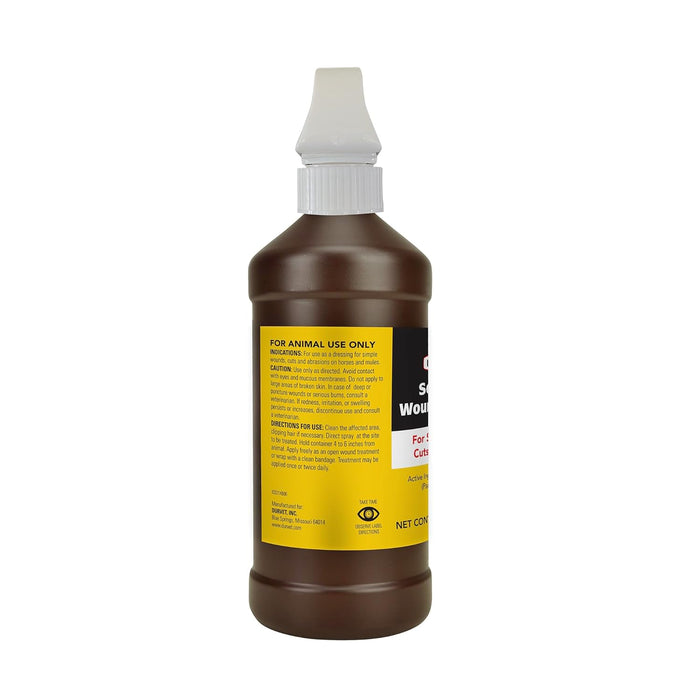 Durvet Scarlet Oil Wound Dressing Spray for Horses Livestock Wound Care 16 oz.