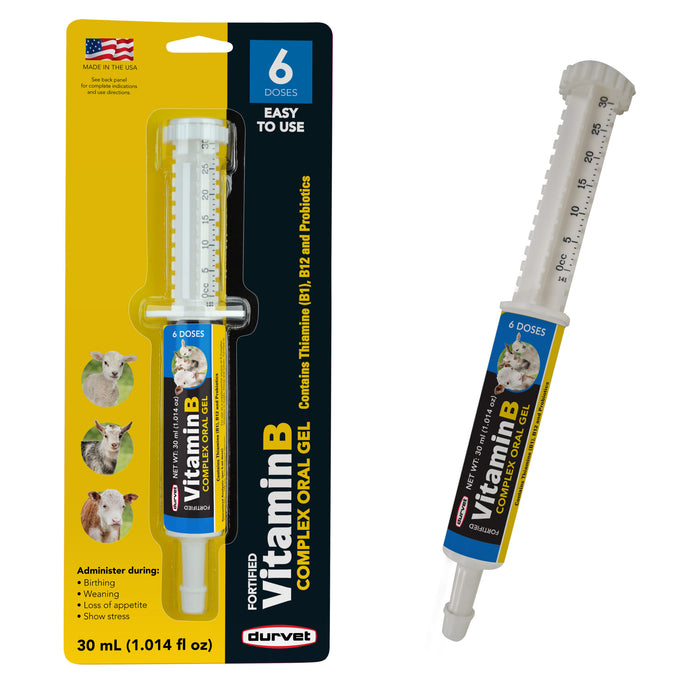 Durvet Vitamin B Complex Oral Gel for Goats Sheep & Calves 30 mL