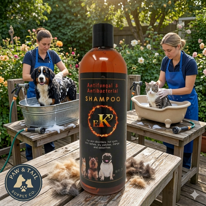 E3 K9 Shampoo for Pets 16 oz – Skin & Coat Care – Gentle Grooming Formula