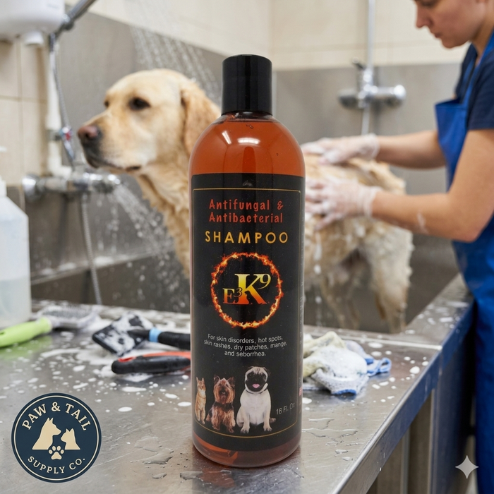 E3 K9 Shampoo for Pets 16 oz – Skin & Coat Care – Gentle Grooming Formula