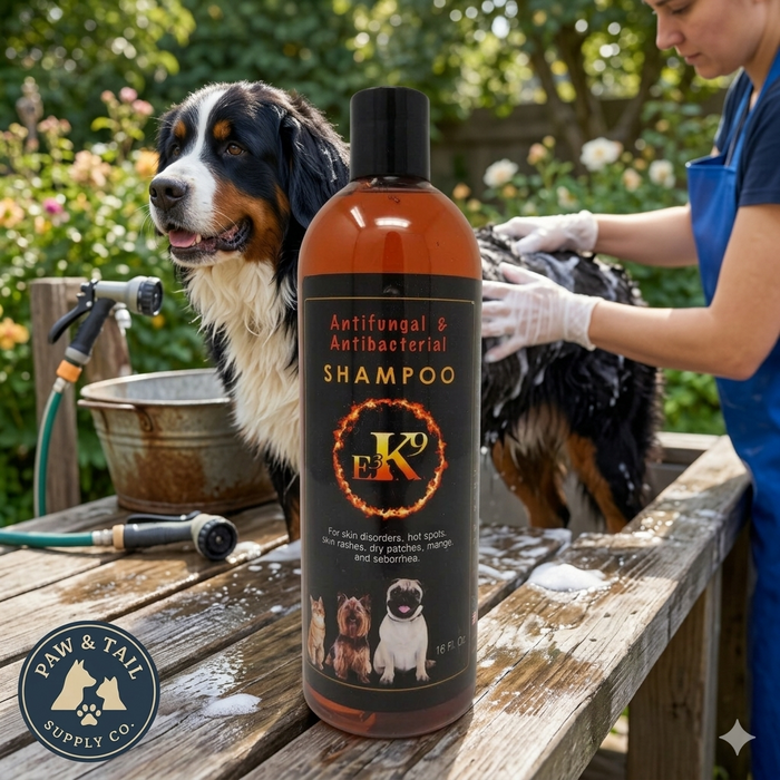 E3 K9 Shampoo for Pets 16 oz – Skin & Coat Care – Gentle Grooming Formula