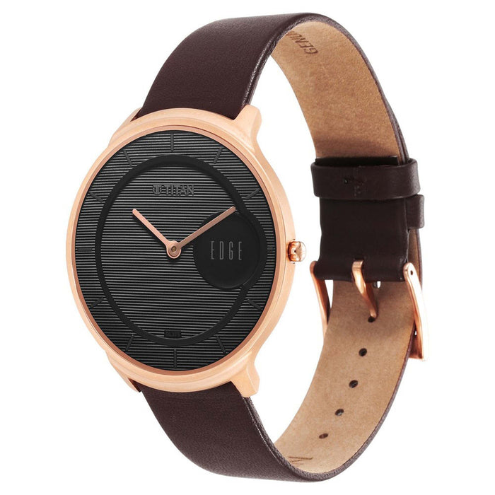 Edge Baseline Black Dial Stainless Steel Strap Watch 1843WL03