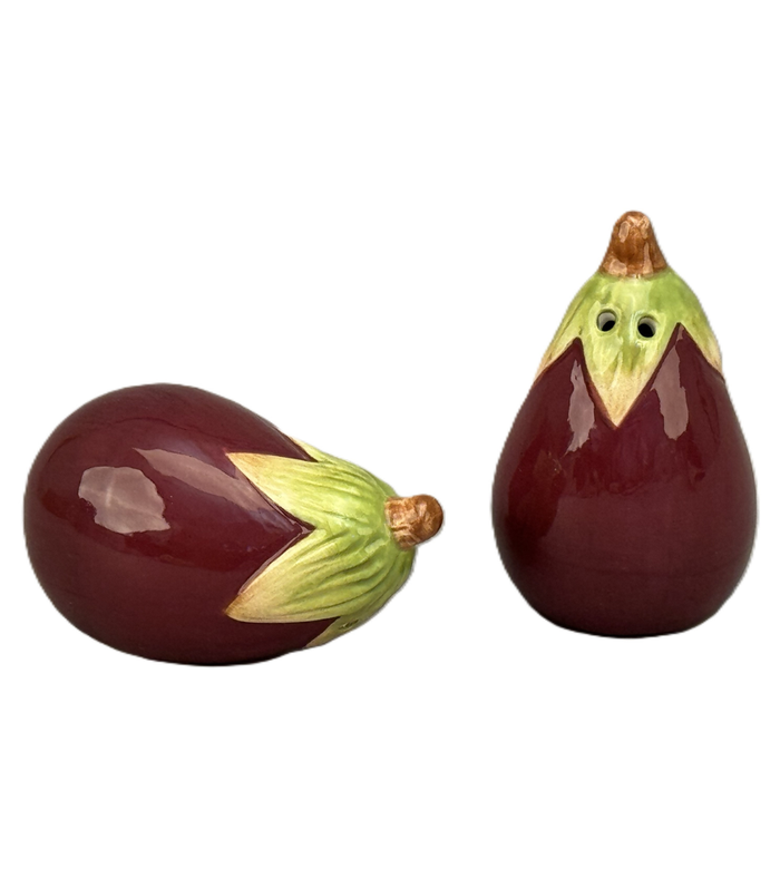 Eggplant Salt and Pepper Shakers