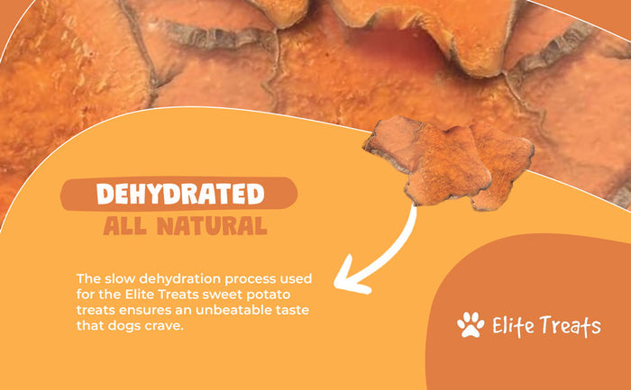 Elite Treats Sweet Potato Dog Treats USA Made Grain-Free 6 oz.