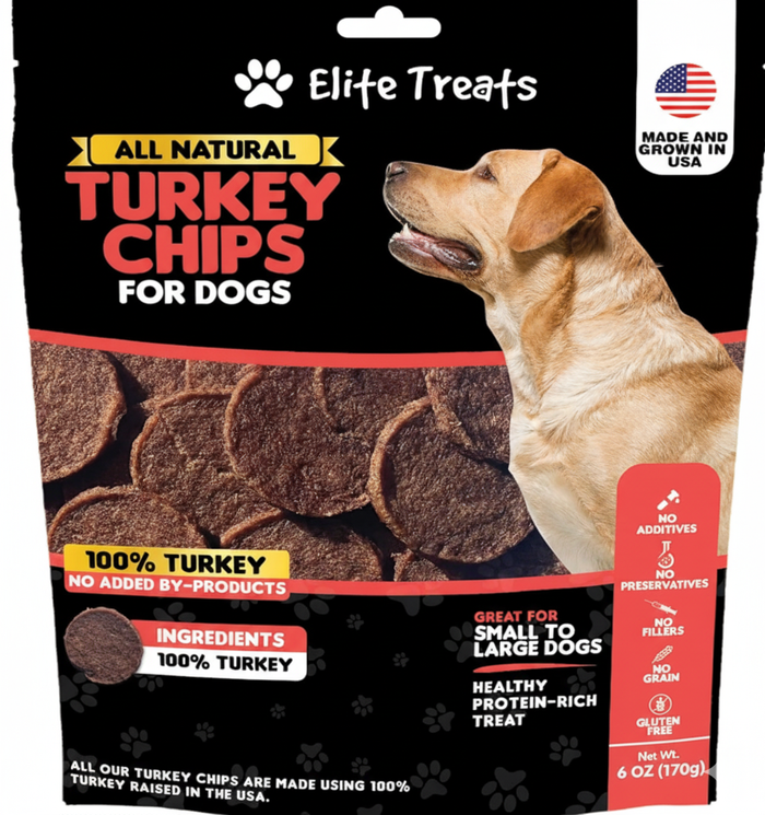 Elite Treats Turkey Dog Treats USA Made Perfect Training Treats 6 oz.