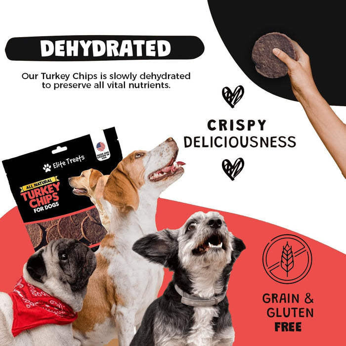 Elite Treats Turkey Dog Treats USA Made Perfect Training Treats 6 oz.