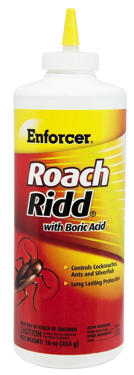Enforcer Roach Ridd with Boric Acid 16 oz Roach Ant Silverfish Killer Powder 2-Pack
