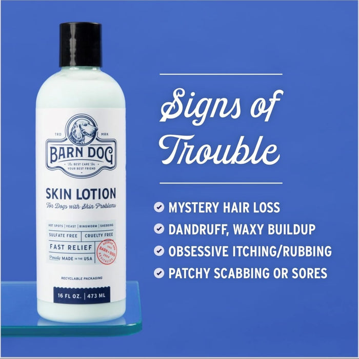 Equiderma Barn Dog Skin Lotion Topical Solution for Dogs 16 oz.