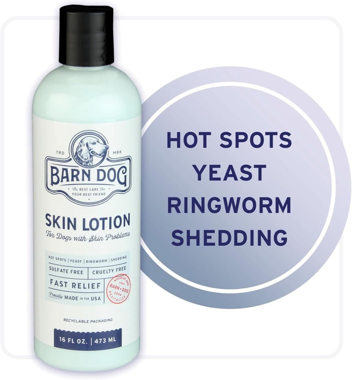 Equiderma Barn Dog Skin Lotion Topical Solution for Dogs 16 oz.