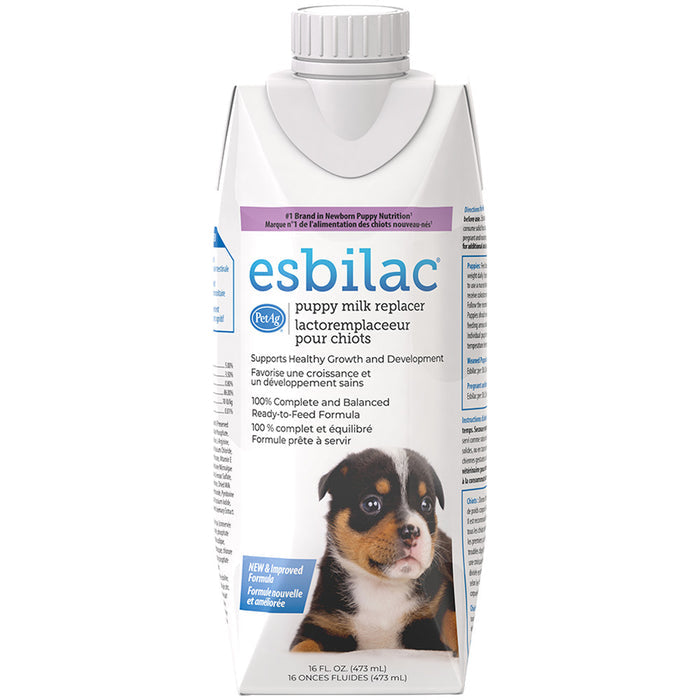 Esbilac Puppy Milk Replacer Liquid Complete Balanced Digestible Nutrition 16oz. 4-Pack