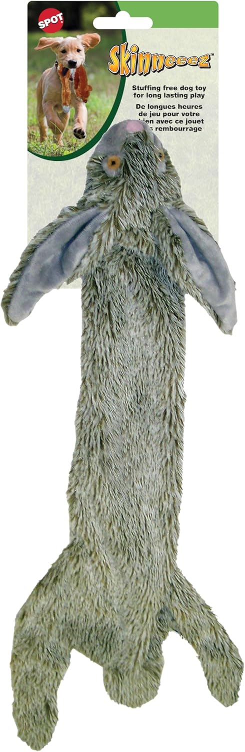 Ethical Pet Skinneeez Rabbit Stuffless Squeaky Dog Toy 23-Inch