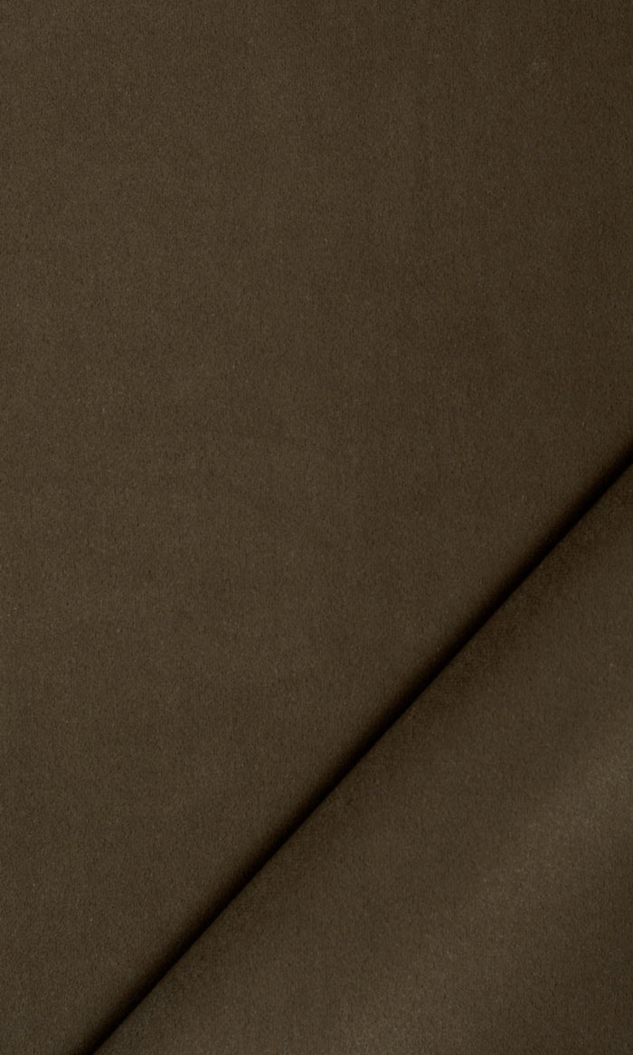 Velvet Window Treatments Fabric By the Metre (Cocoa Brown)
