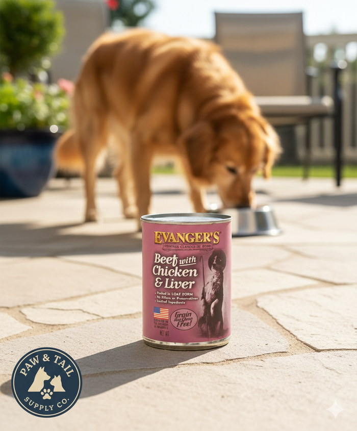Evanger's Heritage Classic Beef Chicken & Liver Dog Food 20.2oz Jumbo Size 12PCK